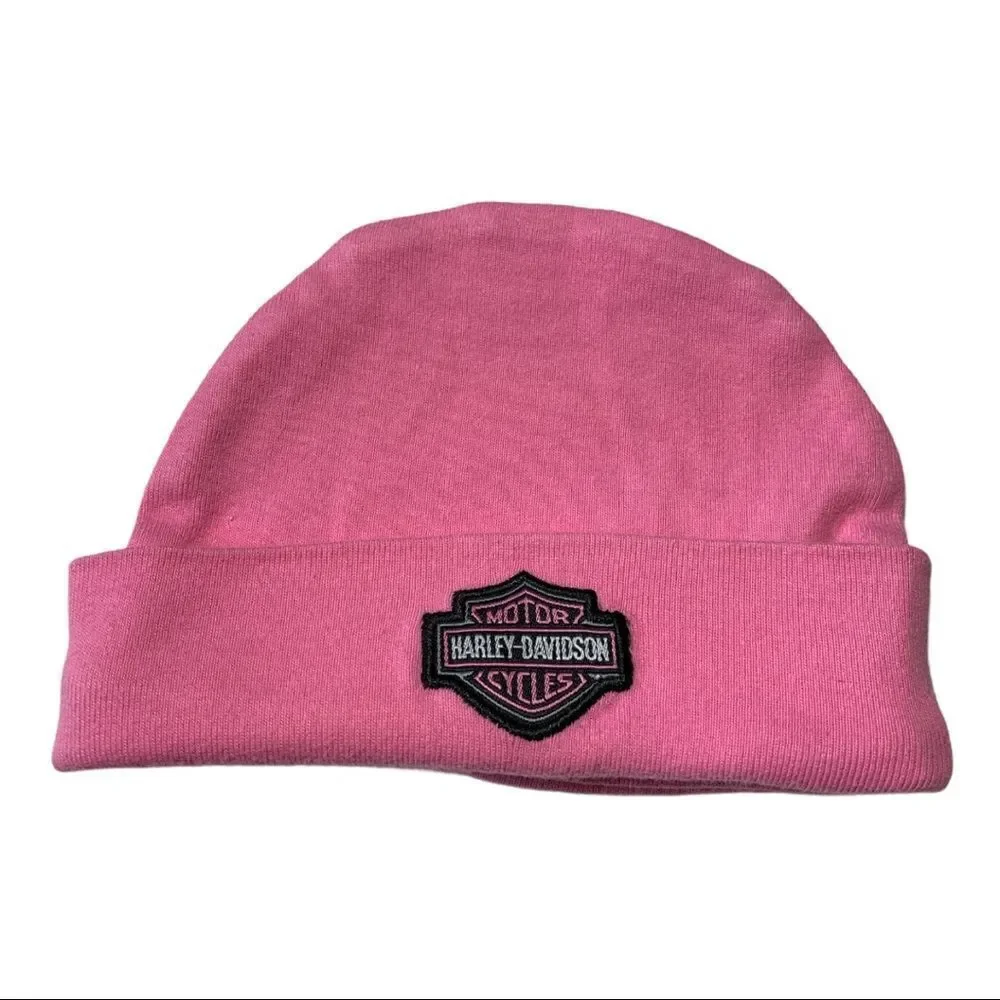 HARLEY-DAVIDSON Girl’s Baby Beanie/Hat Pink Size 3/6M